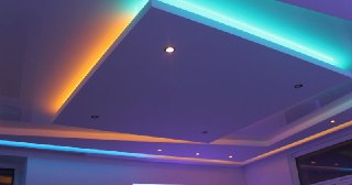 Натяжной потолок с подсветкой Кыштым, цена от 2144 руб.